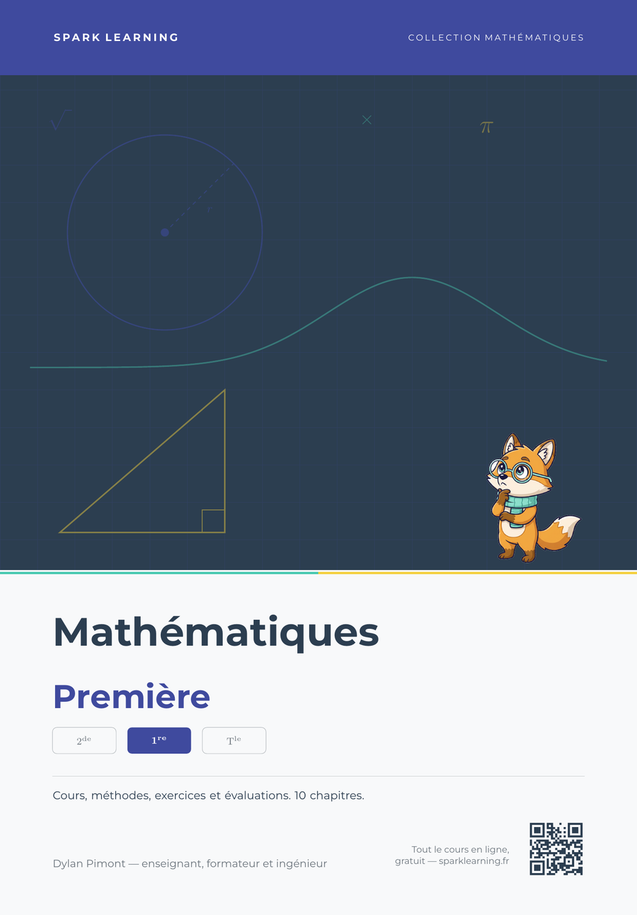 Couverture — Mathématiques Première, édition élève