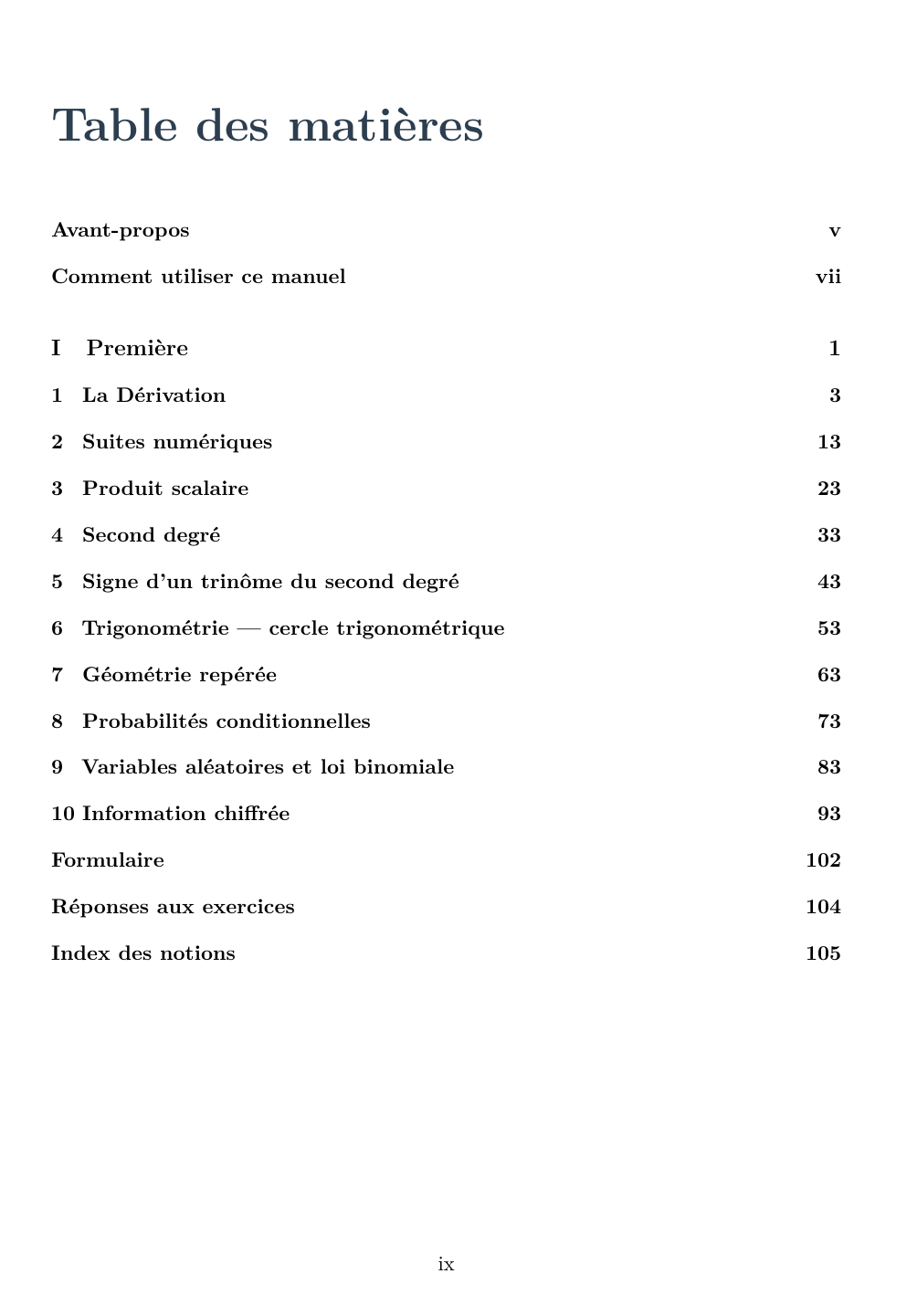 Mathématiques Première - Édition professeur — page d’aperçu 1