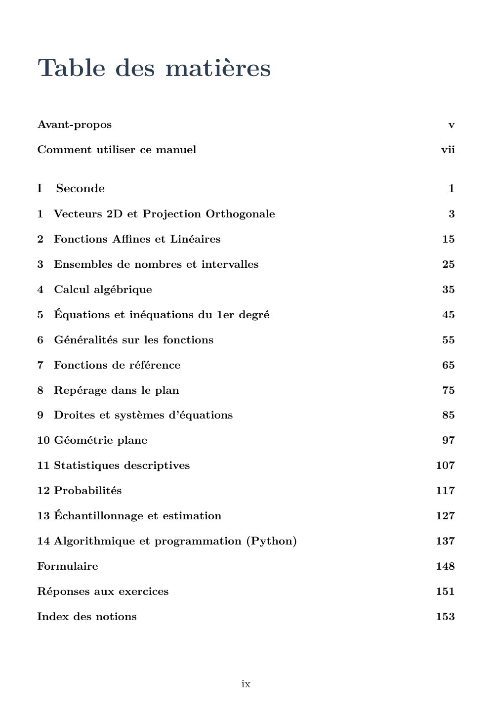 Mathématiques Seconde - Édition professeur — page d’aperçu 1