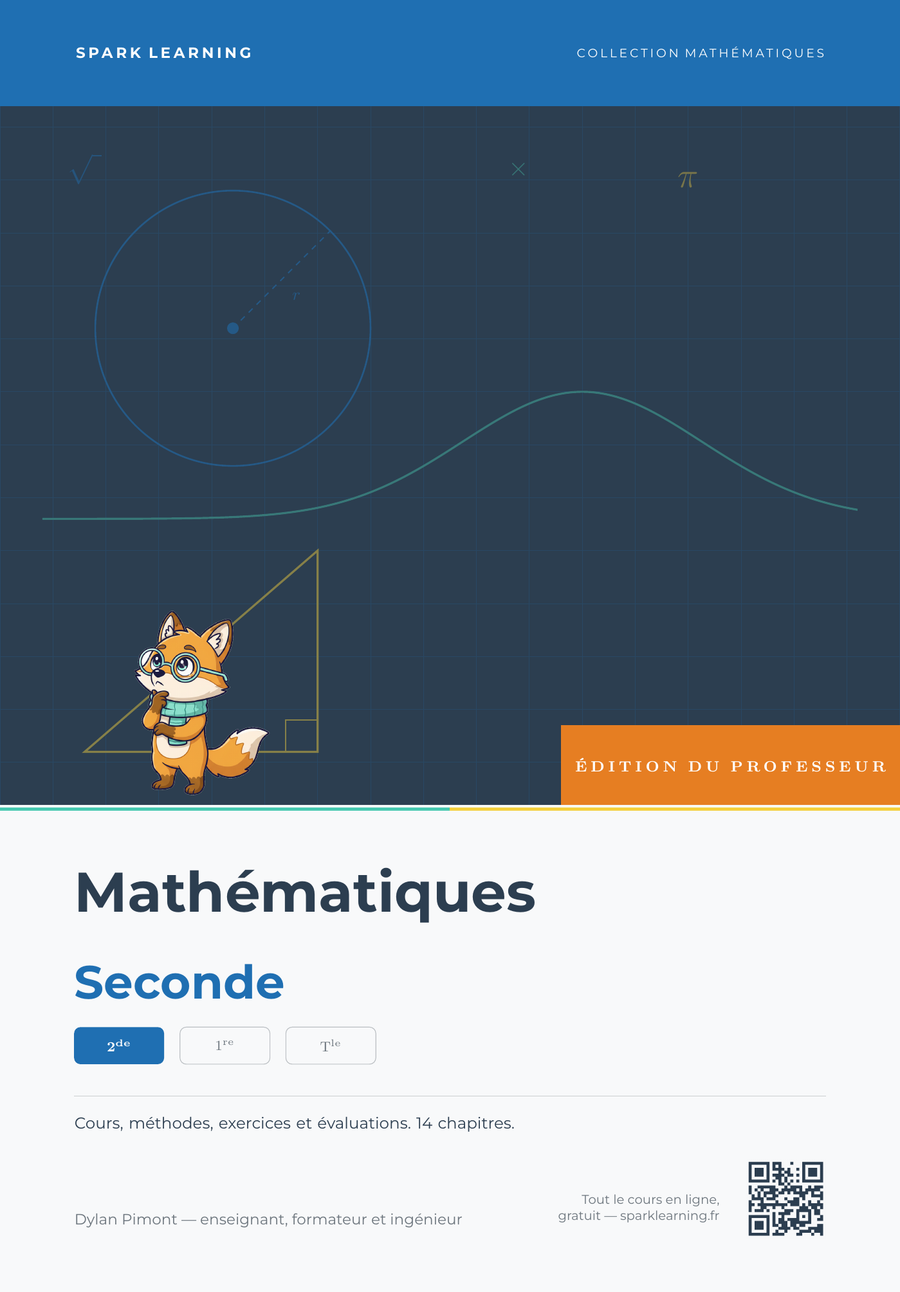Couverture — Mathématiques Seconde, édition professeur