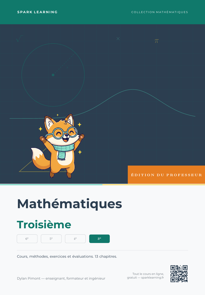 Couverture — Mathématiques Troisième, édition professeur