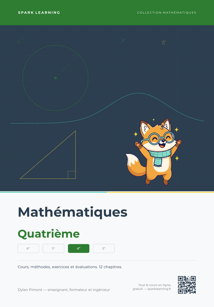 Couverture — Mathématiques Quatrième, édition élève