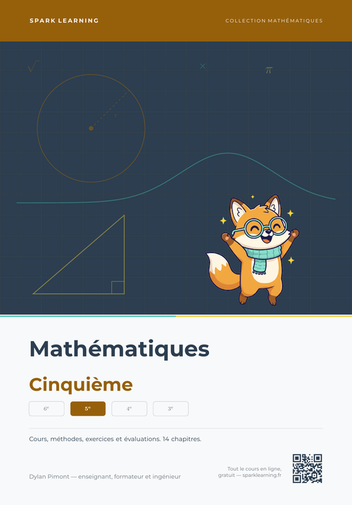 Couverture — Mathématiques Cinquième, édition élève