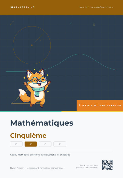 Couverture — Mathématiques Cinquième, édition professeur