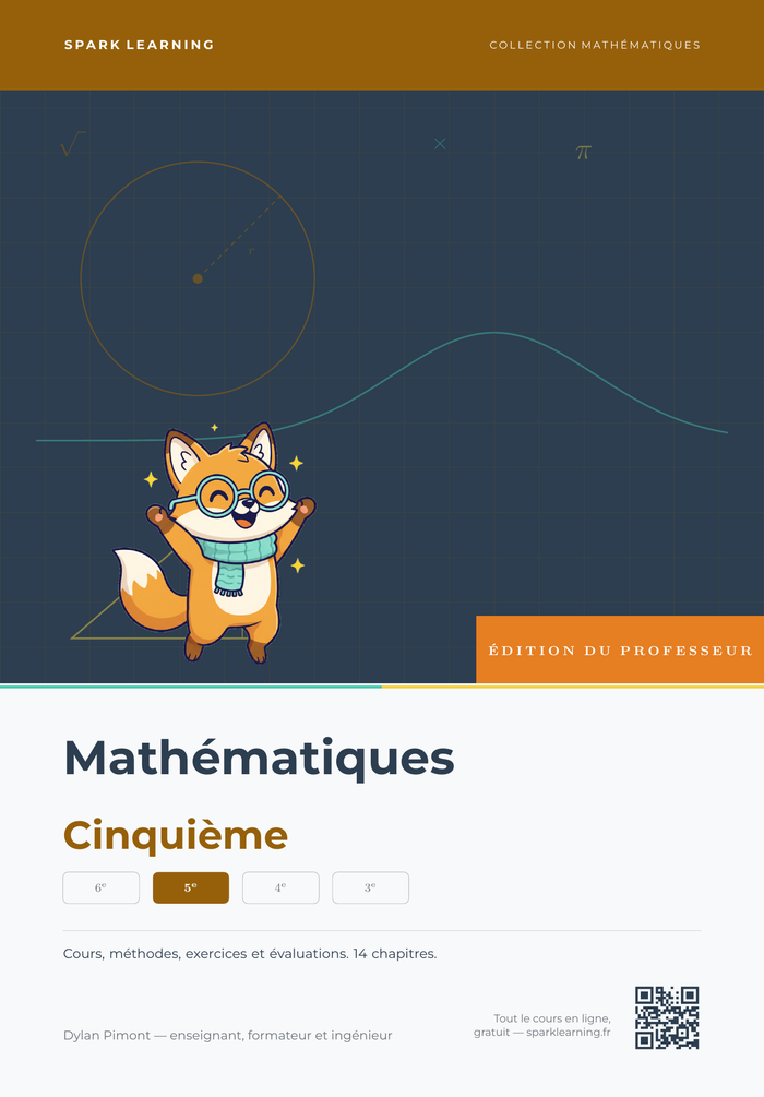 Couverture — Mathématiques Cinquième, édition professeur