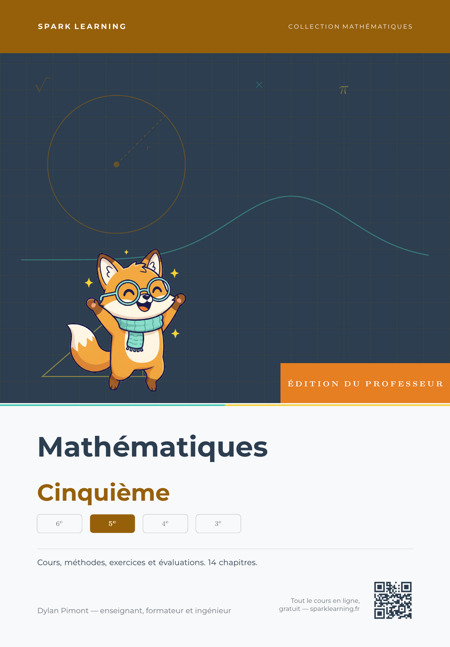 Couverture — Mathématiques Cinquième, édition professeur