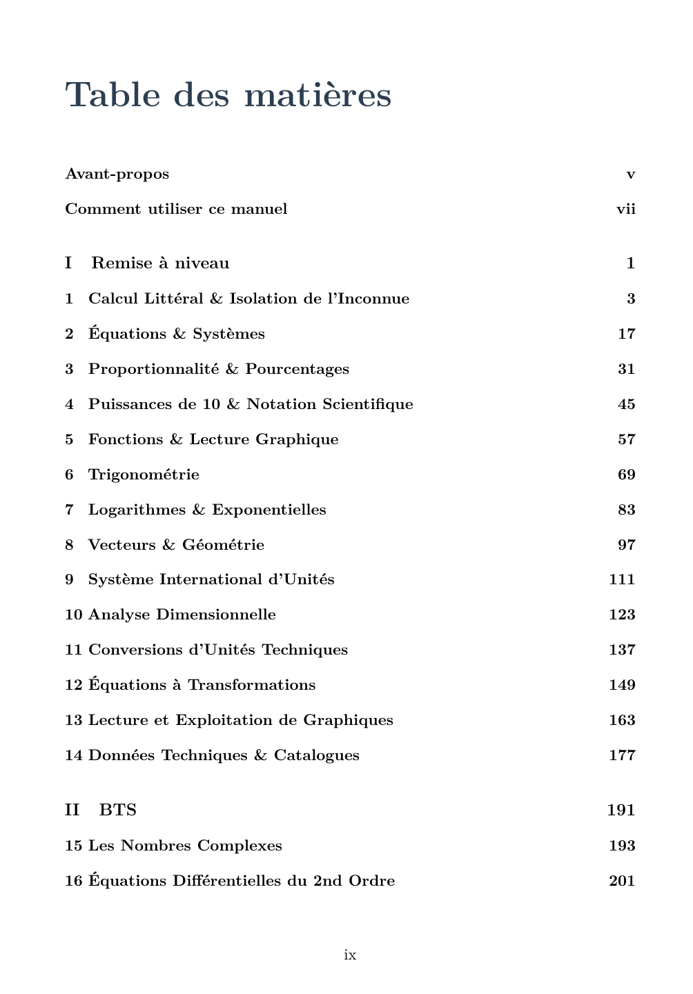 Mathématiques BTS - Édition élève — page d’aperçu 1