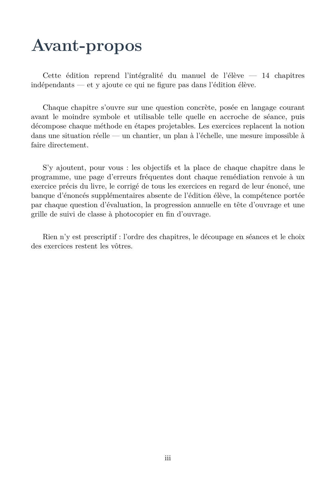 Mathématiques Remise à niveau - Édition professeur — page d’aperçu 3