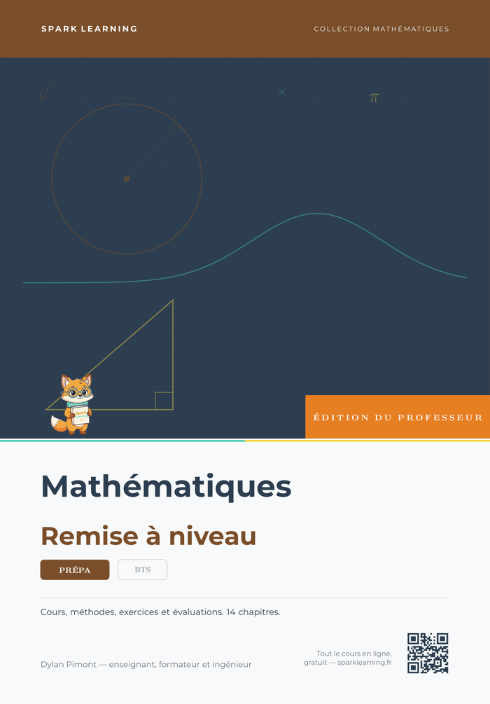 Couverture — Mathématiques Remise à niveau, édition professeur