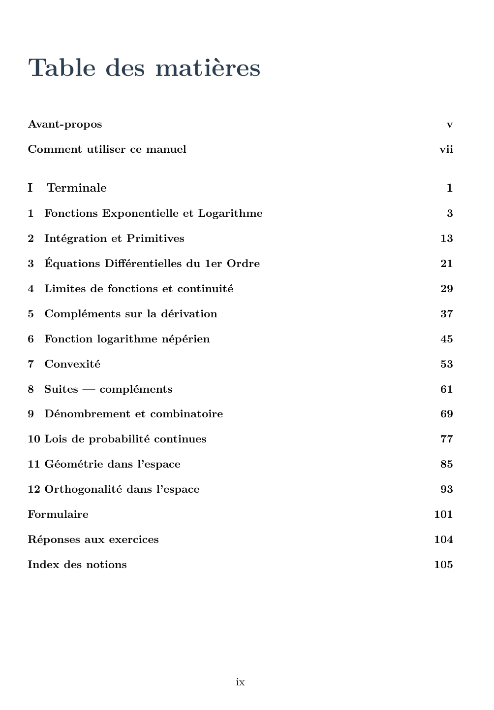 Mathématiques Terminale - Édition élève — page d’aperçu 1