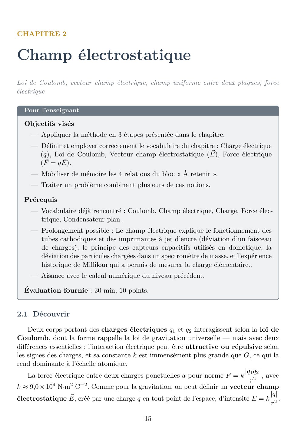 Physique-Chimie Première - Édition professeur — page d’aperçu 2