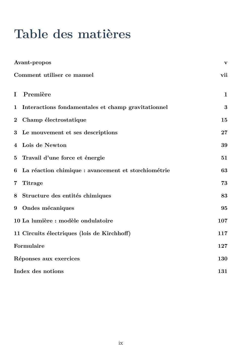Physique-Chimie Première - Édition professeur — page d’aperçu 1