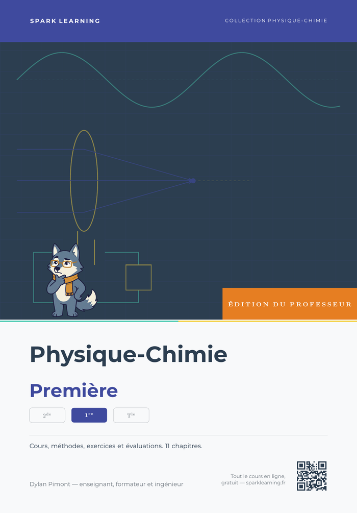 Couverture — Physique-Chimie Première, édition professeur