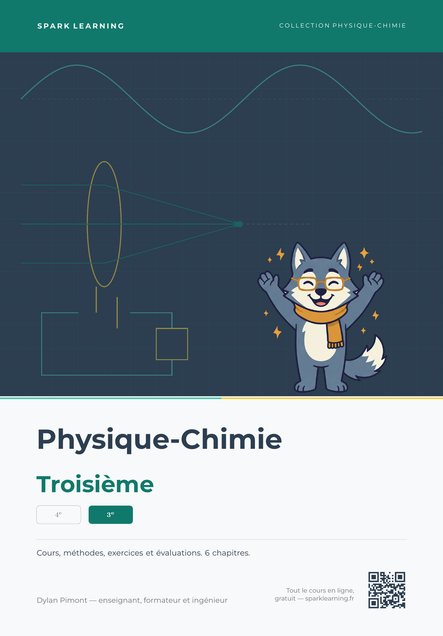 Couverture — Physique-Chimie Troisième, édition élève