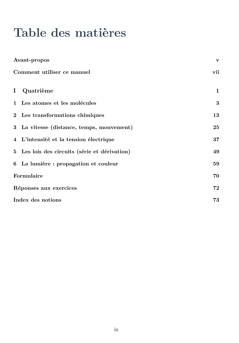 Physique-Chimie Quatrième - Édition professeur — page d’aperçu 1