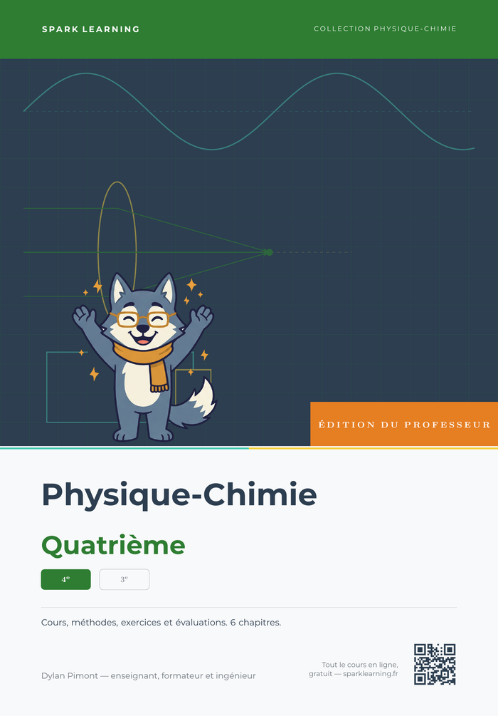 Couverture — Physique-Chimie Quatrième, édition professeur