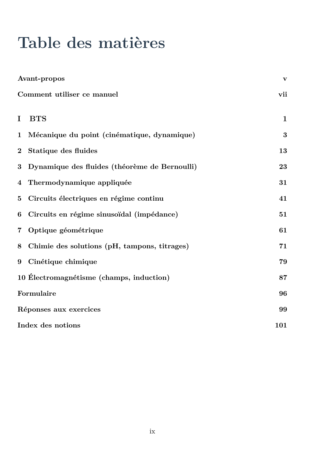 Physique-Chimie BTS - Édition élève — page d’aperçu 1