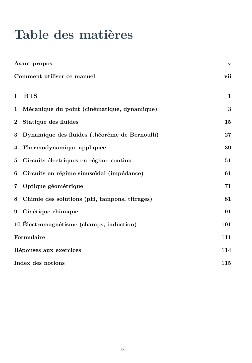 Physique-Chimie BTS - Édition professeur — page d’aperçu 1