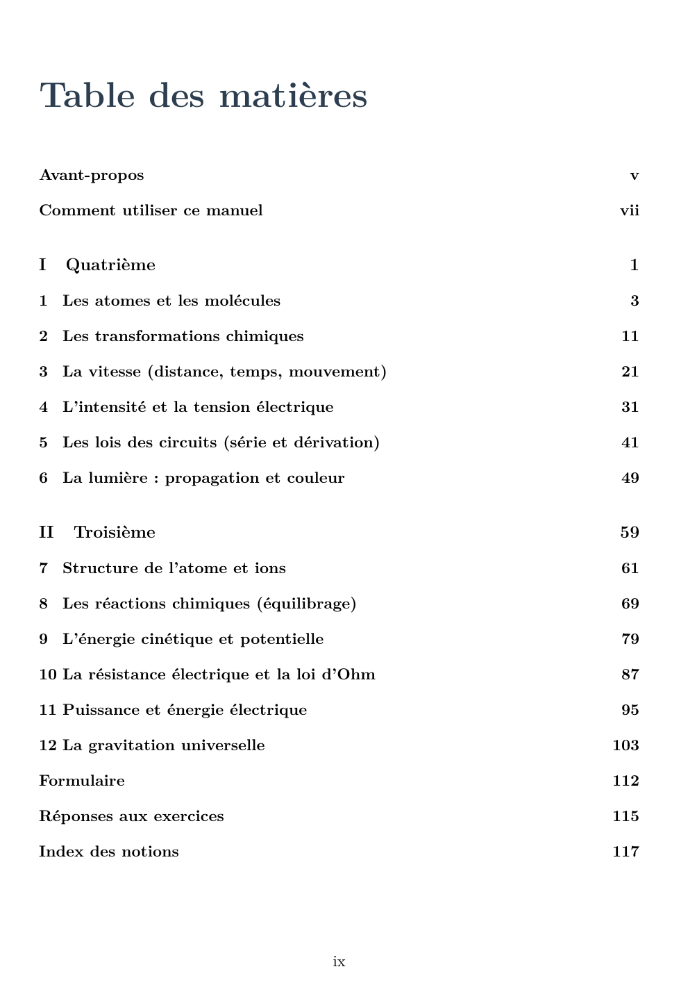 Physique-Chimie Collège (4e-3e) - Édition élève — page d’aperçu 1